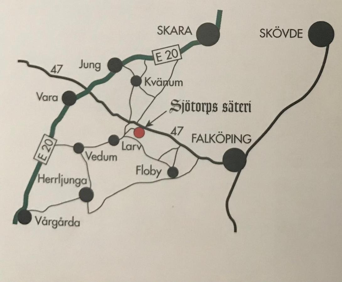 Sjoetorps Saeteris Stugby Larv Exterior foto